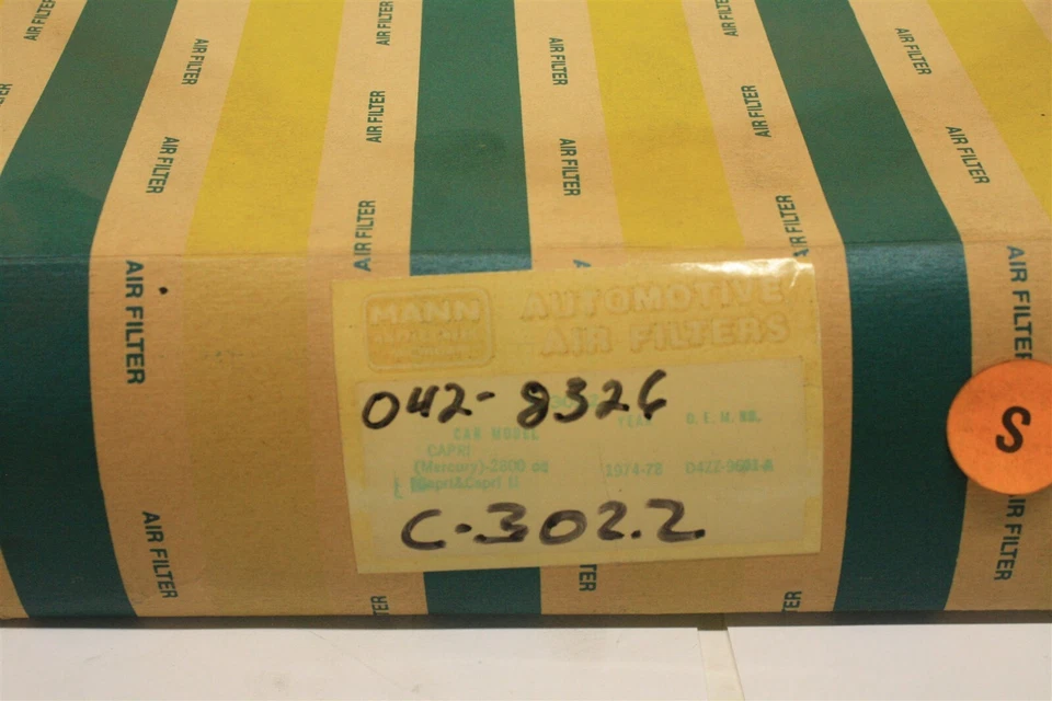 Filtro de aire MANN C3022 para FORD MERCURY Capri 2800cc V6 1974-1977 Foto 3 de 3