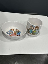 Vintage Raggedy Ann And Andy Childs Cup And Bowl Set MA1