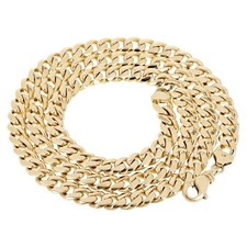 Men's 14k Yellow Gold Solid Miami Cuban Link Necklace 22" 8mm 88.7 grams