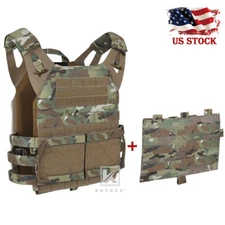 KRYDEX 2.0 Plate Carrier MOLLE Panel Tactical Body Armor Jump Vest Camo