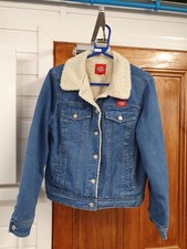 Dickie's Denim Jacket Sherpa Lined Size M Ladies Jacket