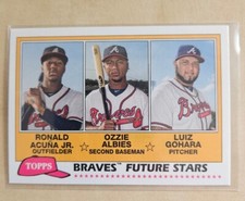 RONALD ACUNA JR. /LUIZ GOHARA/ OZZIE ALBIES 2018 Archives Rookie RC Future Stars