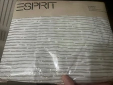 Esprit Twin Fitted Vintage Sheet Striped Cotton Percale 1980s Nip Whirly Stripes