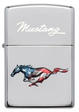 ORIG. ZIPPO "FORD MUSTANG" LIGHTER **NEW IN BOX** 60004523 