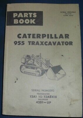 CAT CATERPILLAR 955 TRAXCAVATOR TRACK LOADER PARTS BOOK MANUAL S/N 12A1