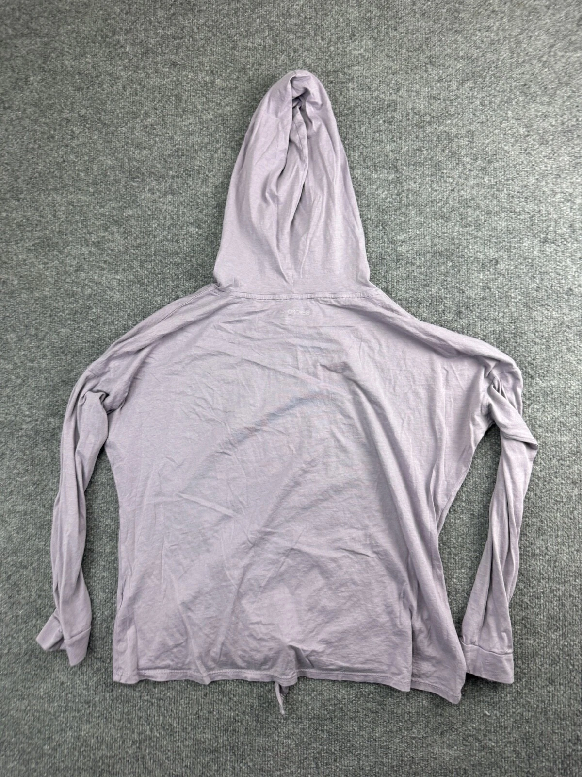 beyond-yoga hooded tie front long sleeve shirt