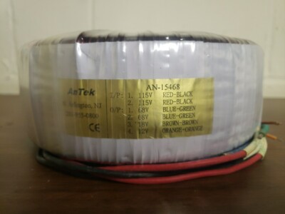 AN-15468  1500VA, 68V@11A + 68V@11A & 12V@2A & 18V@2A Toroidal Power Transformer