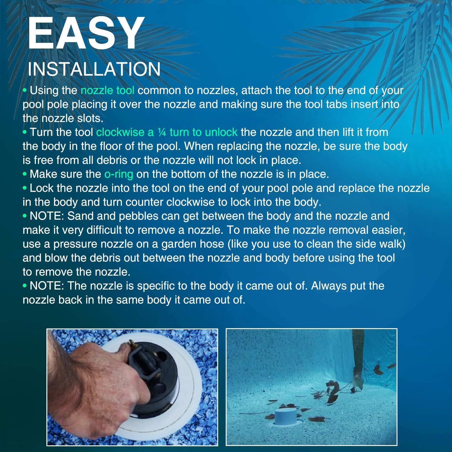 PCC2000 Rotating Pop Up Head Nozzle for Paramount in-Floor Cleaning System White