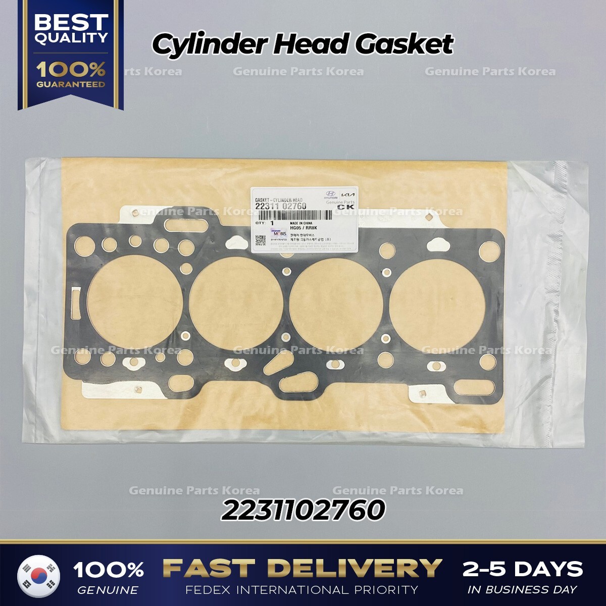 ⭐Genuine⭐ Cylinder Head Gasket 2231102760 for Hyundai i10