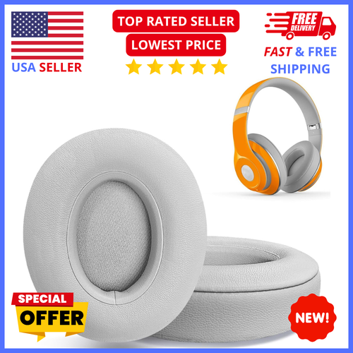 Replacement Ear Pads for Beats Studio 2 & 3 Wired & Wireless Headphones (Grey)