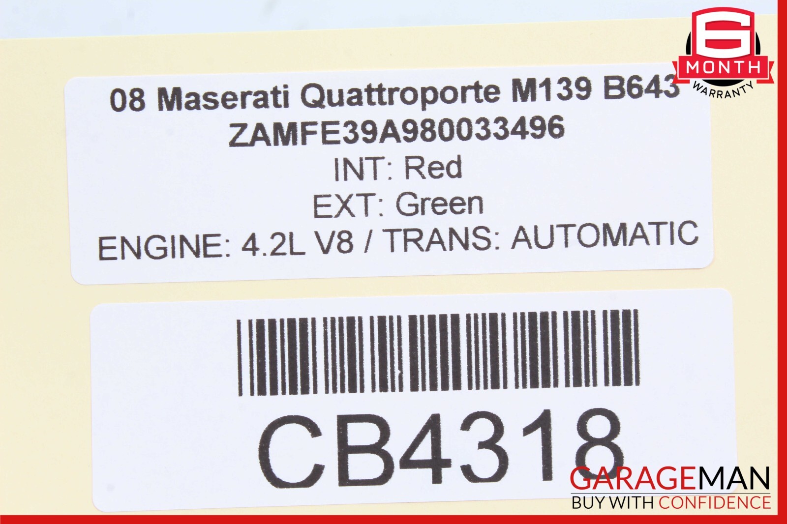 03-08 Maserati Quattroporte Front Left & Right Brake Caliper Calipers Set of 2