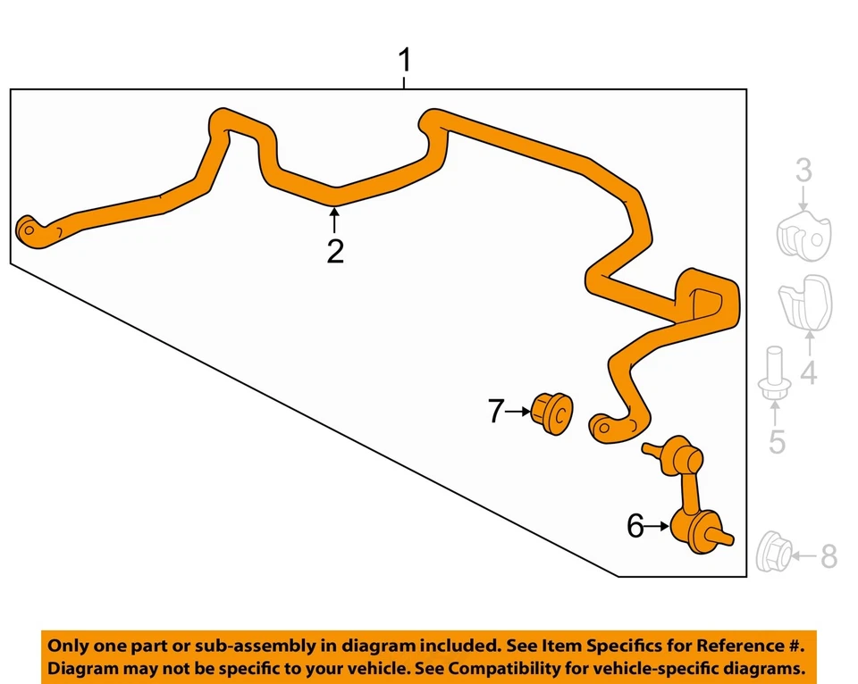 Used Front Suspension Stabilizer Bar fits: 1999 Honda Cr-v Front Front Grade A Foto 3 de 4