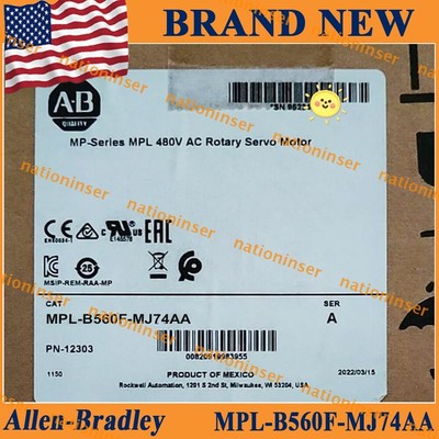 Allen Bradley MPL-B560F-MJ74AA AB MP-series MPL AC Rotory Servo Motor New US