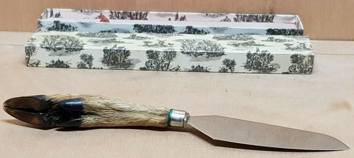 Besteck Kuchen- Taxidermie Knopfleiste Reh Marke Thiers INOX + Box - Bild 3 von 8