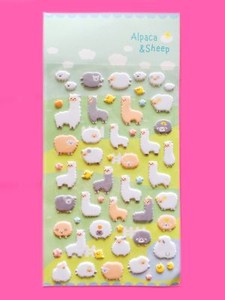 CUTE ALPACA /& SHEEP STICKERS Llama Animal Craft Scrapbook Raised Sticker Sheet