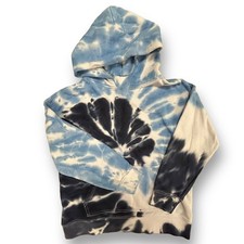 Youth Gap Sweatshirt Size 10 Boys Tie Dye Hoodie with Pocket, YMD Blue  White
