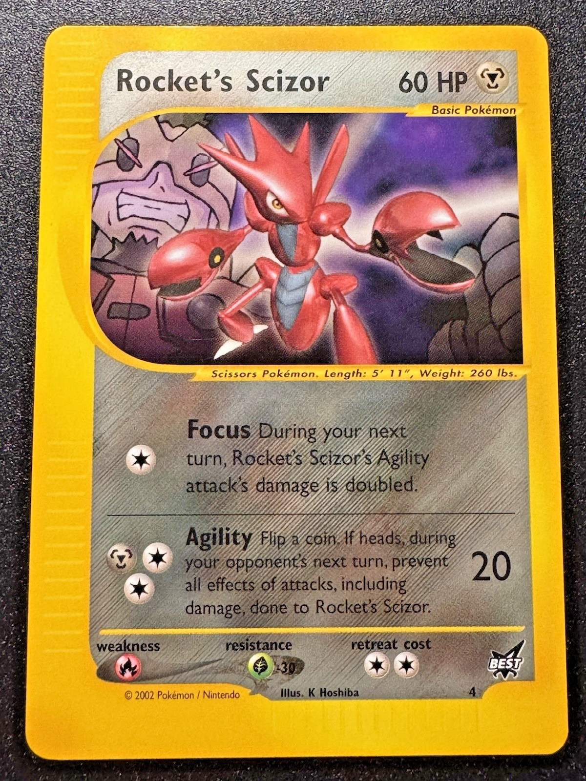 Rocket's Scizor WoTC Best of Game Black Star Promo 4 Pokemon Card Near Mint