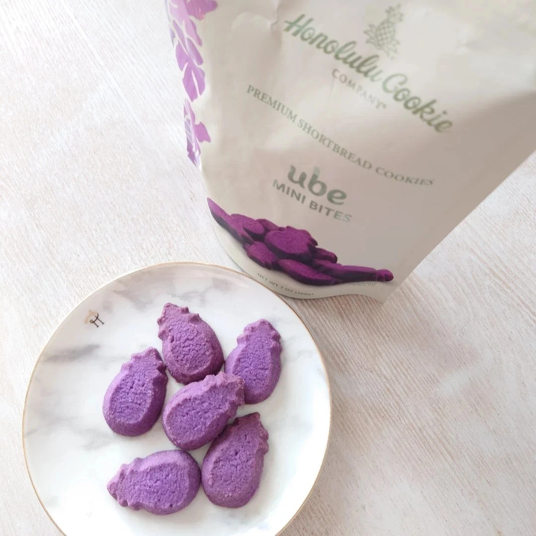 2 Packs of Honolulu Cookie Company Minibites Ube Shortbread Cookies 16 OZ Each - Picture 5 of 5
