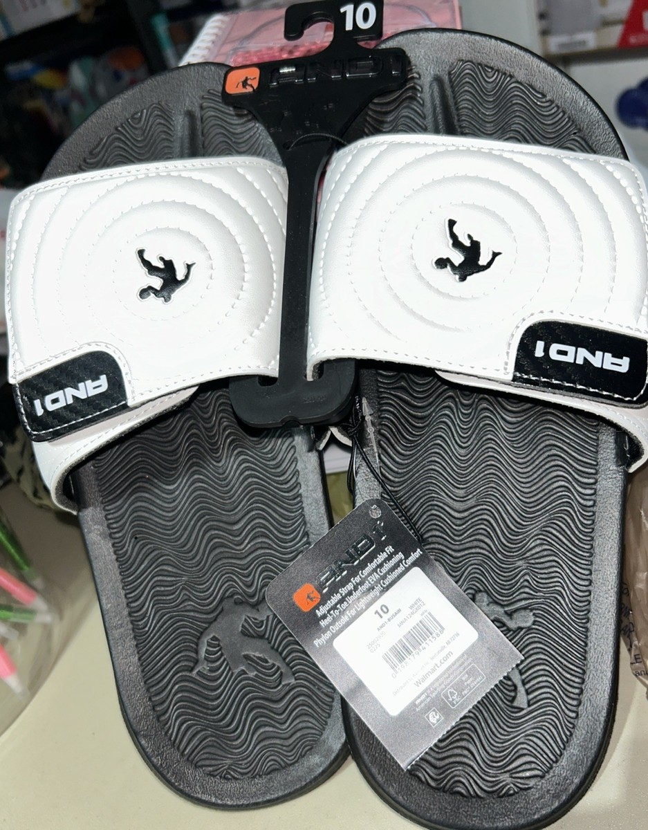 AND1 Men\'s White and Black Slide Sandals AND1 Men main image 4