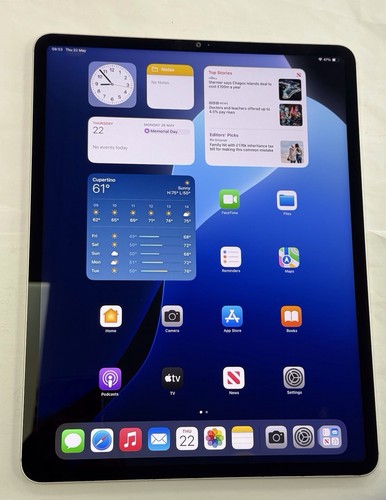 Apple iPad Pro 5th Gen 12.9 inch 256GB, Wi-Fi + 5G (Unlocked) - Silver - Afbeelding 2 van 6