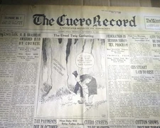 SEPT 10, 1931 NEWSPAPER PAGE #1556- SLINGSHOT LISTED AS FATAL WEAPON 