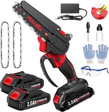 Mini Chainsaw 6 inch Cordless, Wood Ranger Mini Chainsaw with V 2.0Ah Battery US