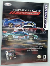 TOP GEAR GT CHAMPIONSHIP Vintage '01 Kemco Game Boy Advance Promo Print Ad Flyer