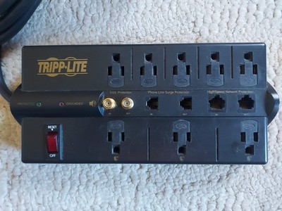 Used Tripp Lite Protect It Surge Protector/Suppressor 8 Outlets 10' Cord 