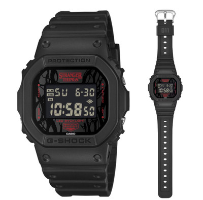 Casio G-Shock DW-5600STT-1JR Stranger Things Collaboration Limited Black Watch