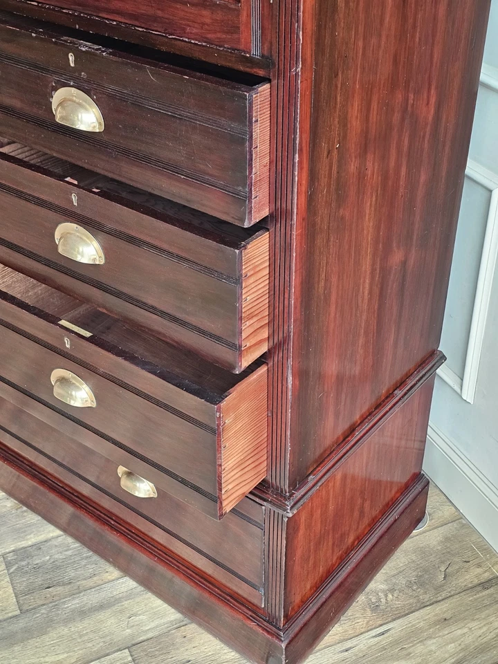Armario antiguo C. 1880 caoba roto hecho en inglés Foto 4 de 4