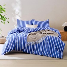 Striped Duvet Cover Set King Size,100 Natural Cotton King U.S. Standard