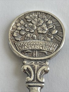 Rhododendron Washington Spokane Vintage Souvenir Spoon Collectible