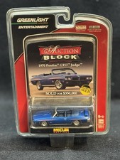 Greenlight 1:64 Mecum Auction Block 1970 Pontiac GTO Judge Convertible (Blue)
