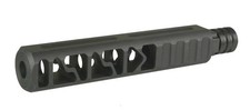 Low Concussion 1/2x28 TPI 9mm Muzzle Brake W/ 1/2x28 To 1/2x36 Thread Converter
