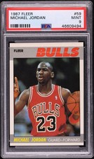 1987-88 Fleer Michael Jordan #59 Bulls PSA 9 MINT
