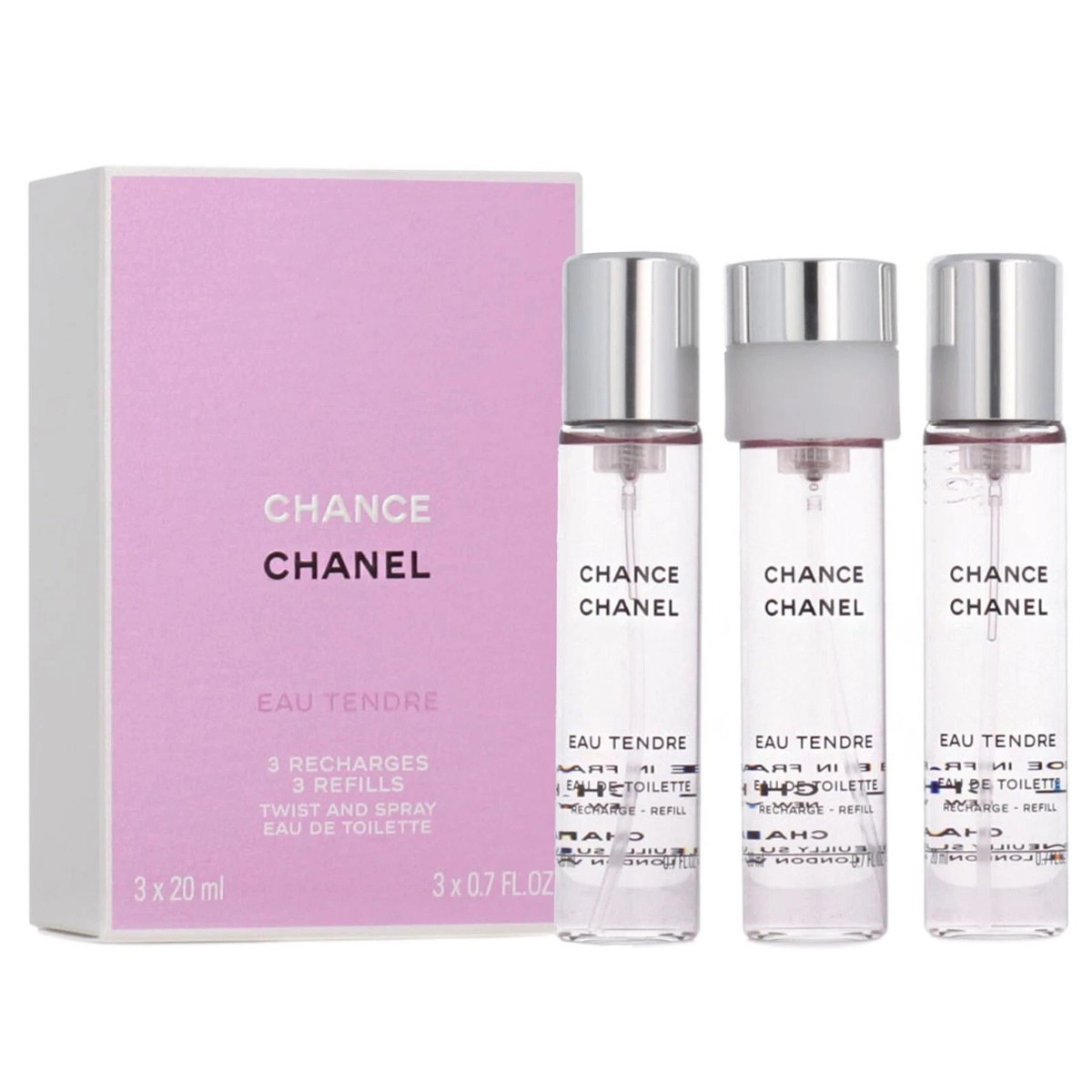 CHANEL CHANCE EAU TENDRE EDT TWIST AND SPRAY Recharge3x20 ml