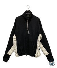 VALENTINO Zip-up drawstring track jacket Size: M Black x white Men PV0MF09X520