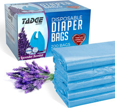 Baby Disposable Diaper Bags Scented with Lavender - Odor Absorber Biodegradable