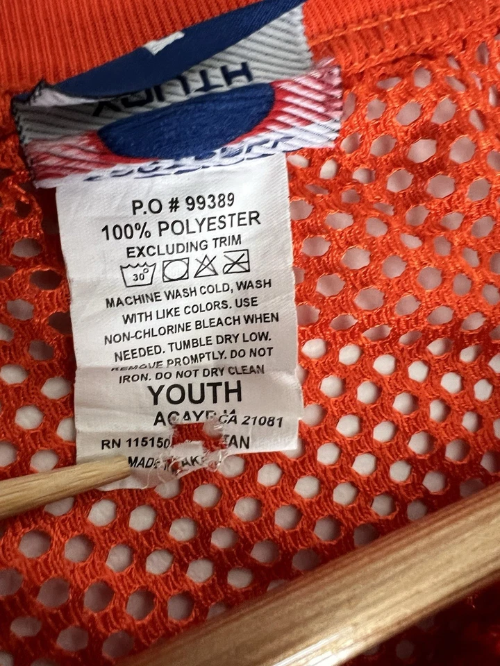 Jersey Rawlings Vintage Malla Tejido Naranja Talla 28 Grande Juvenil Deportes Foto 4 de 4