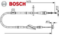 Bosch 1987482211 Seilzug FüR Feststellbremse Handbremsseil Bremsseil