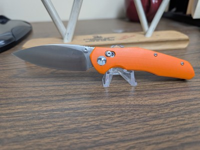 Bestechman Ronan Satin 14C28N Blade, Orange G10 Handle