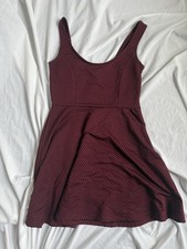 Forever 21 Burgundy Textured Mini Dress