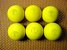6 Yellow STX Lacrosse Balls NCAA -NFHS-NOCSAE approved Excellent used condition