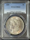 1889 P Morgan Silver Dollar $1 ~ PCGS Graded MS-62