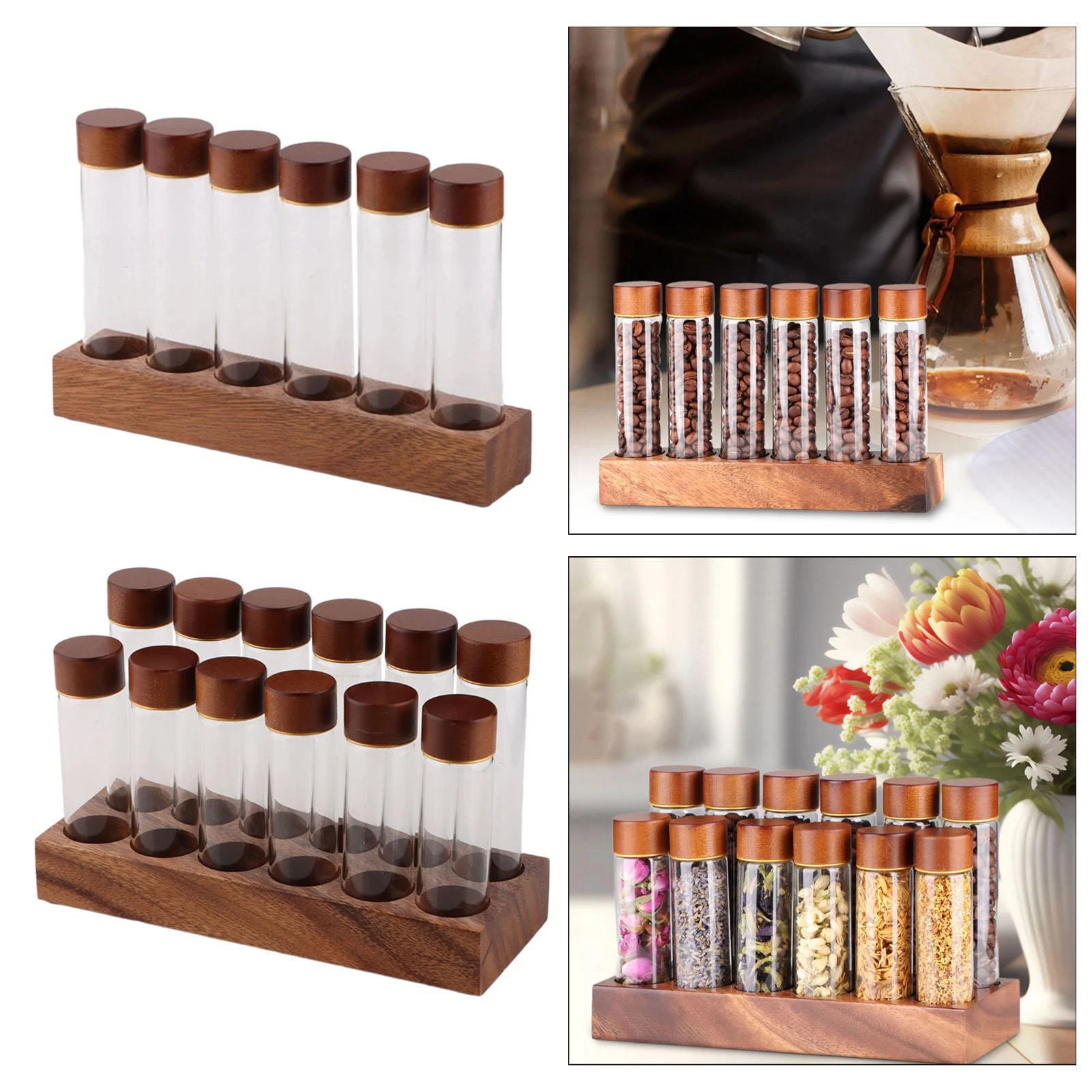 Dose Coffee Bean Storage Tubes Coffee Beans Container Glass Coffee Beans Storage
