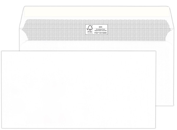 Mailmedia BriefumschläGe Din Lang Haftklebend Weiß Ohne Fenster 500 StüCk-image