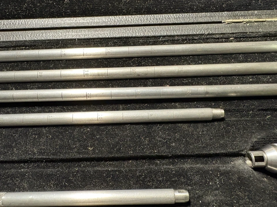 Vintage LS Starrett Inside Micrometer - Bore Gauge Set - Imagem 4 de 4