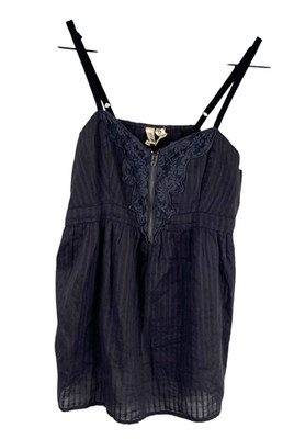 Girl Krazy by Krazy Kat Top Women's Babydoll Sleeveless Gray Size S 90's Y2K