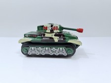 M 48 Tin Toy Army Tank Battery Operated Vintage 1960s Litho TN Japan Works Great