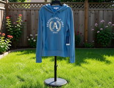 Aeropostale 1987 Sport Medium Blue Pullover Long Sleeve Hoodie Top - NWT